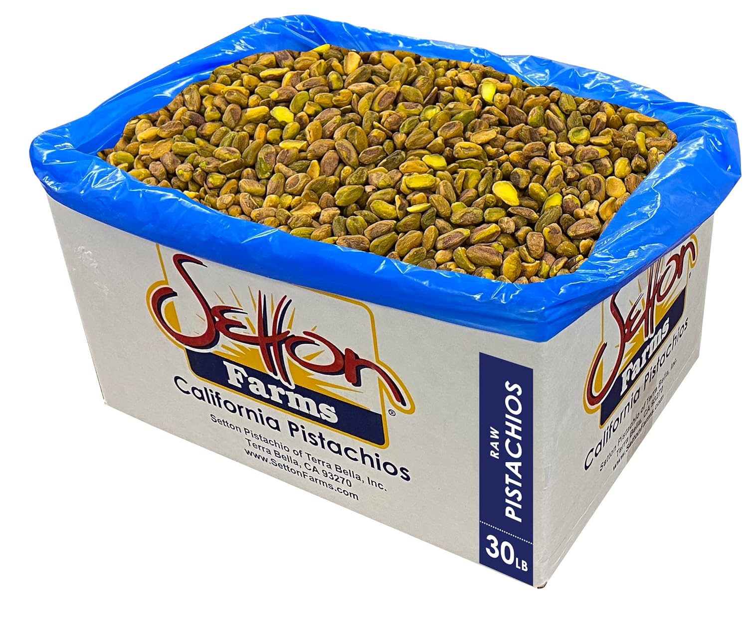 Premium Shelled Pistachios Natural Raw 30 Lbs Bulk Case