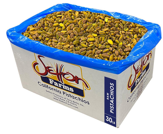 Premium Shelled Pistachios Natural Raw 30 Lbs Bulk Case