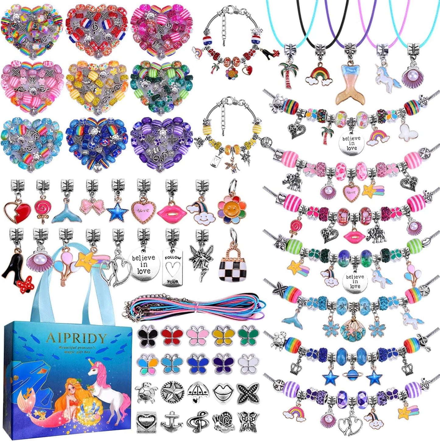 150pc Unicorn Charm Bracelet Kit Sparks Creativity!