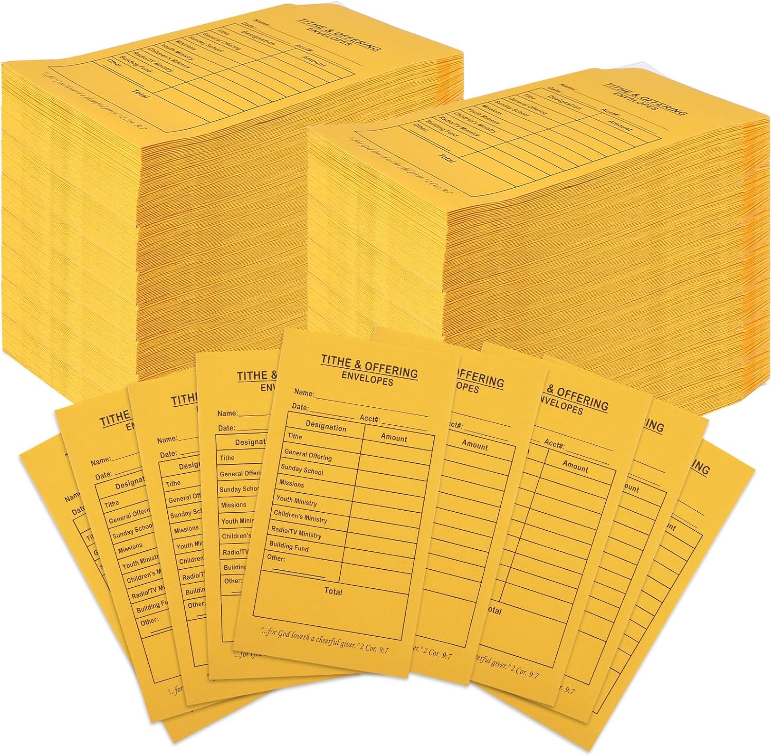 600 Pcs Church Offering Envelopes for Tithes and Donations