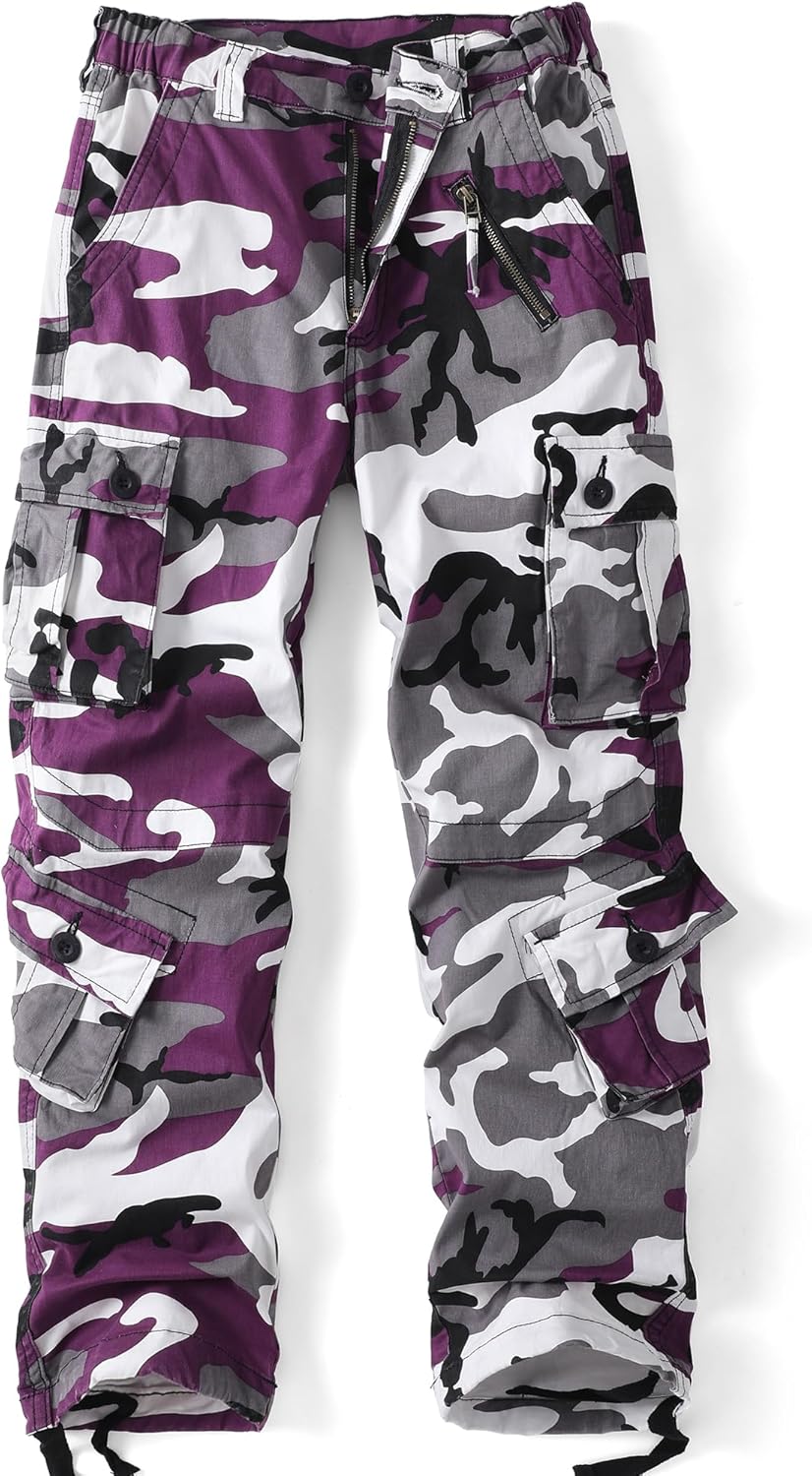 AKARMY Womens Cargo Pants with Pockets for Outdoor Activities