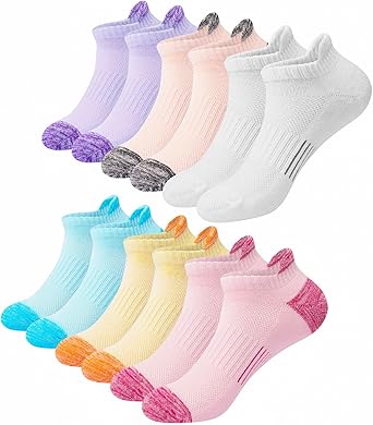 FAYBOX Ankle Socks for Women Running Athletic Workout Cushioned