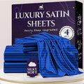 Satin Sheets Queen Size 4 Piece Set - Cooling, Wrinkle-Free Luxury