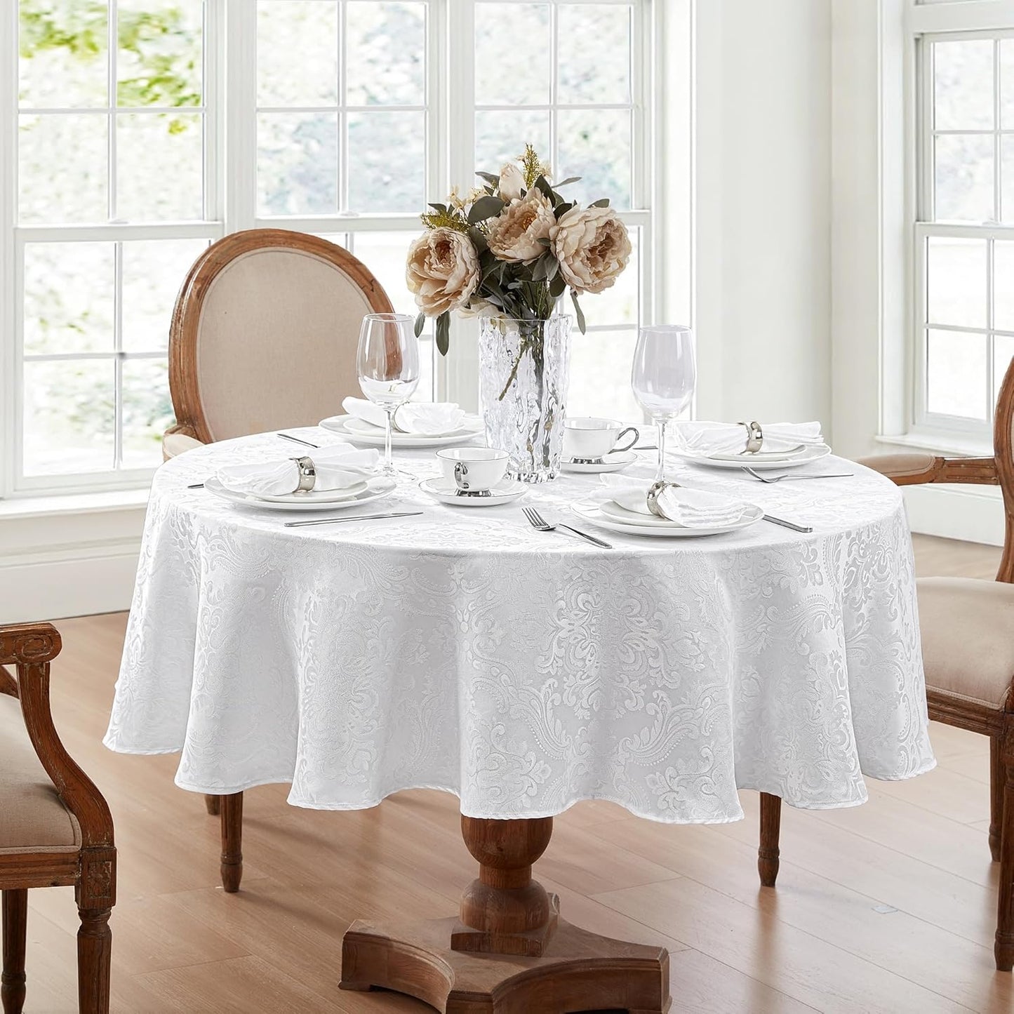 Elrene Home Fashions Caiden Elegance Damask Tablecloth