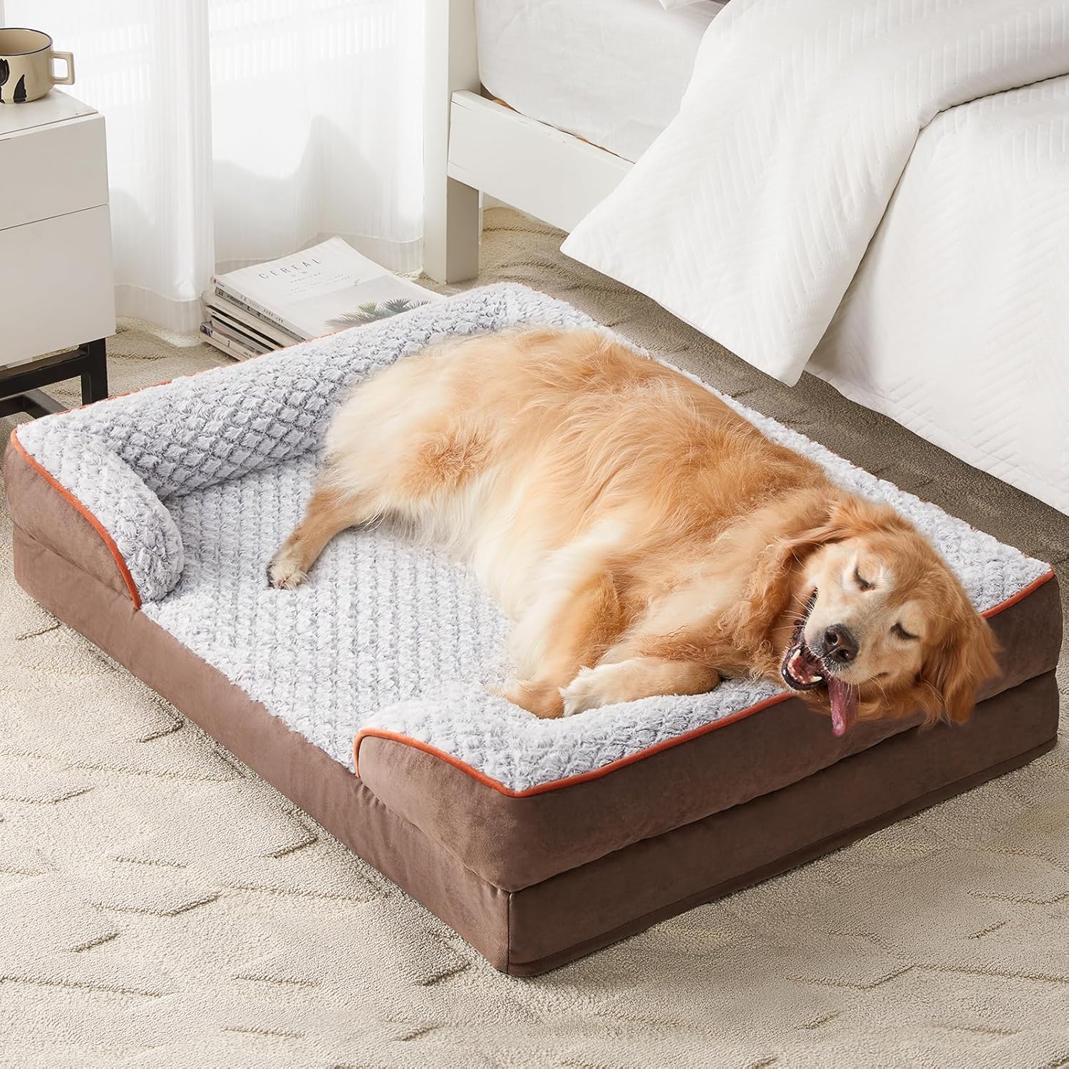 Orthopedic Dog Bed for Extra Large Dogs with Waterproof Cover