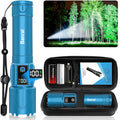 Rechargeable Flashlight Turquoise - High Lumens USB C Tactical Light