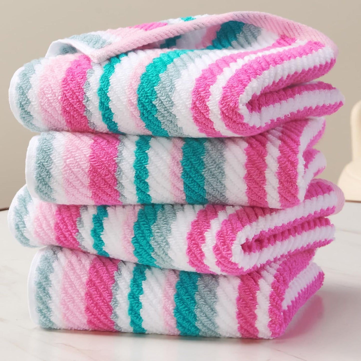 Luxury Cotton Hand Towels Set of 4 - Quick Dry & Soft