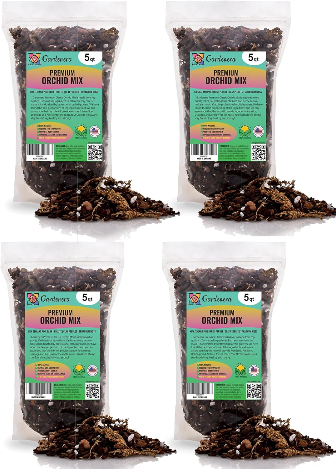 Organic Premium Orchid Soil Mix for Phalaenopsis Orchids - 20 Quart