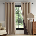 100% Blackout Curtains 52in x 90in Panels - Thermal Insulated Drapes