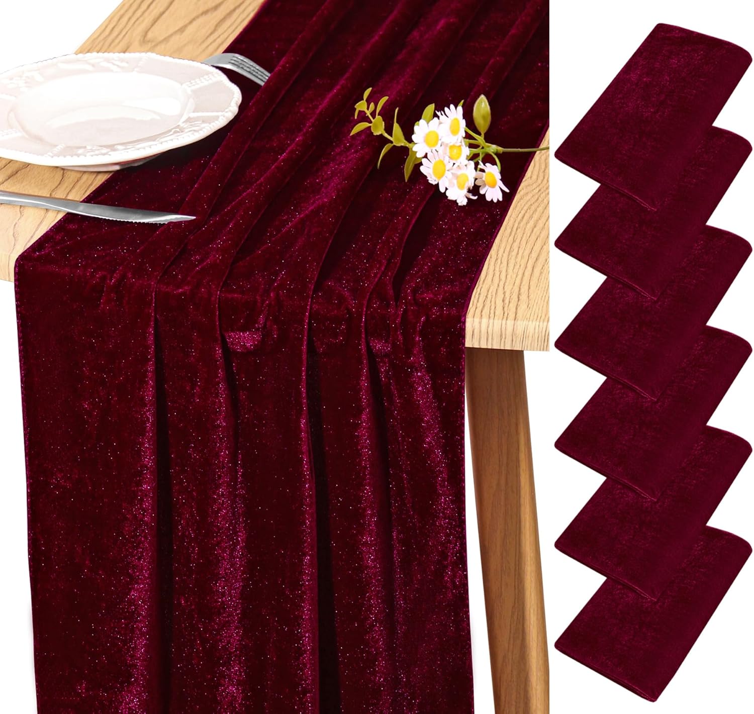 Luxurious Velvet Table Runner 20 x 120 Inches for Events