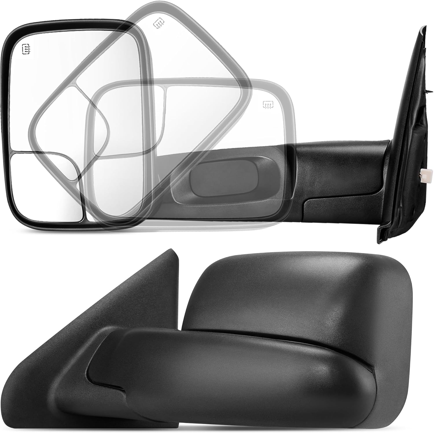DWVO Towing Mirror for Dodge Ram 1500 2002-2008 & 2500 3500