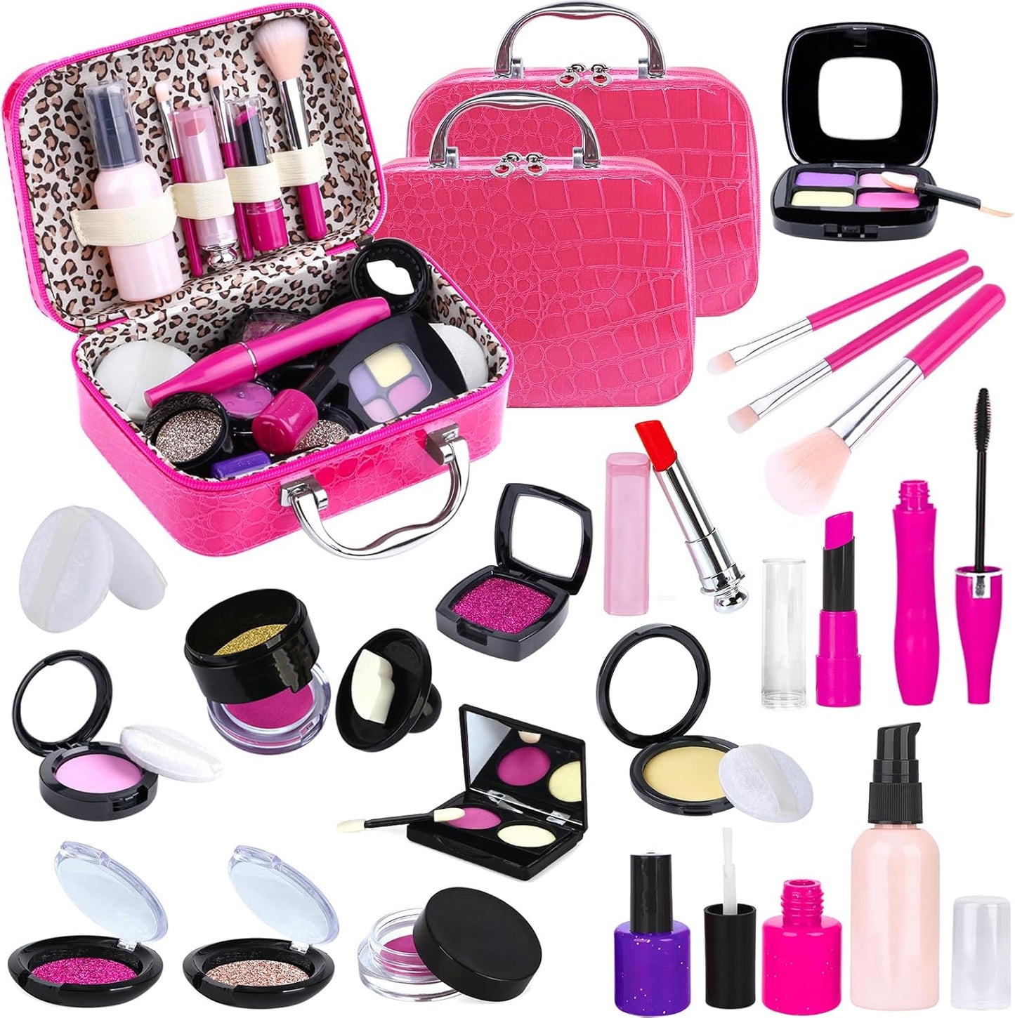 TEPSMIGO 2 Pack Pretend Makeup Kit for Girls - Fun Play Set