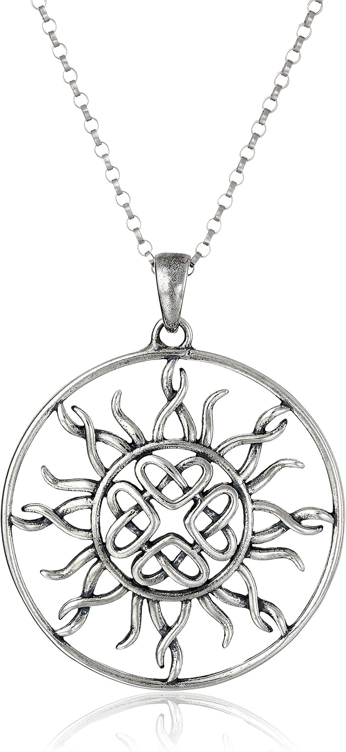 Celtic Pendant Necklace in .925 Sterling Silver for Women