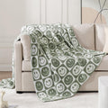 Checkered Throw Blanket Seagrass Smiling Face - Cozy Lightweight 50ft