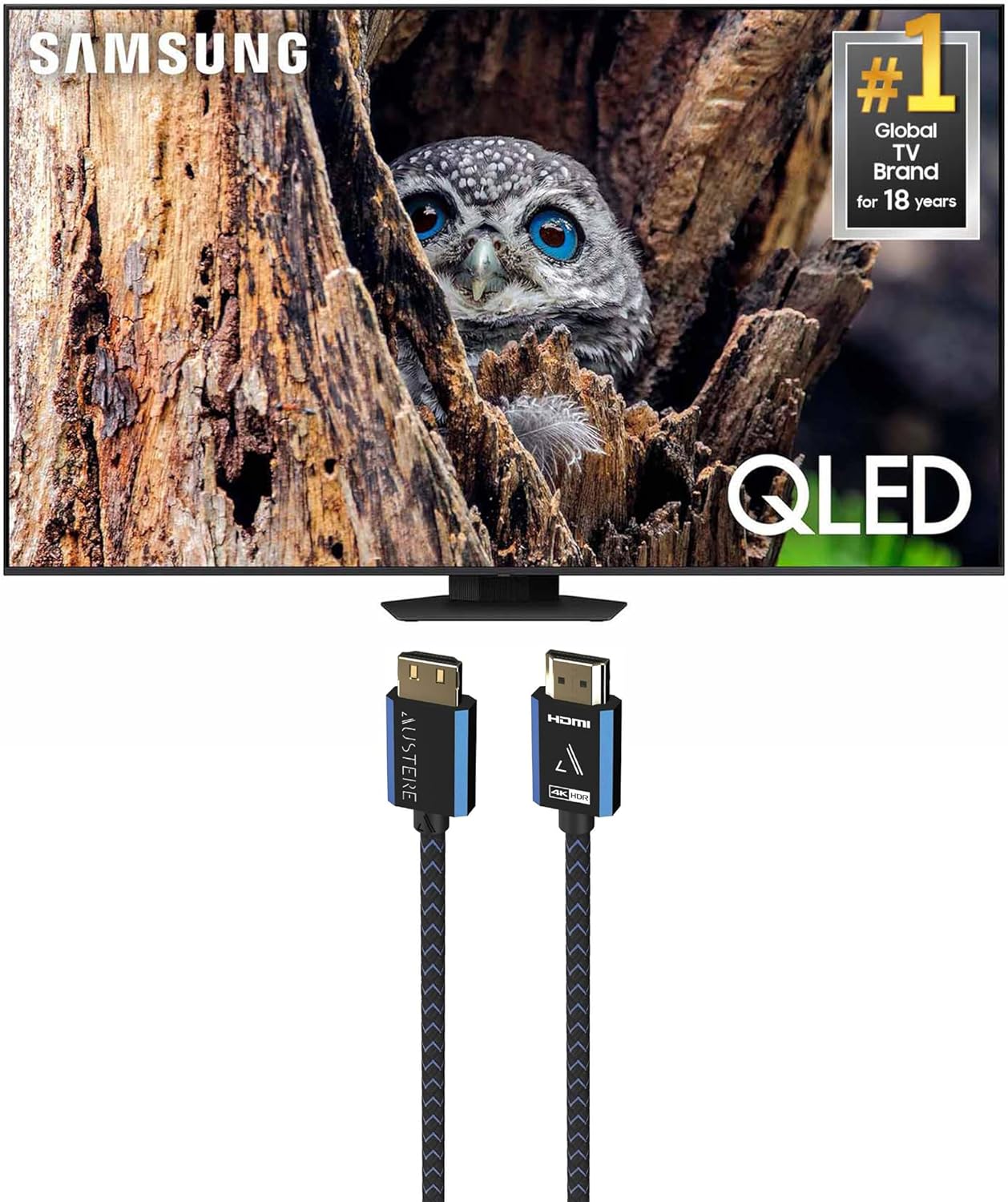 Immerse in Stunning 4K with Samsung QLED TV + Premium HDMI Cable