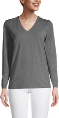Women's Relaxed Supima Cotton V-Neck T-Shirt - Soft Everyday Staple