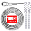 Stainless Steel Cable & Wire Rope 3/16 in Vinyl Coated Cable - Durable