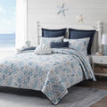 Wonderful Cotton Coastal Quilt Set King Size - Reversible Nautical
