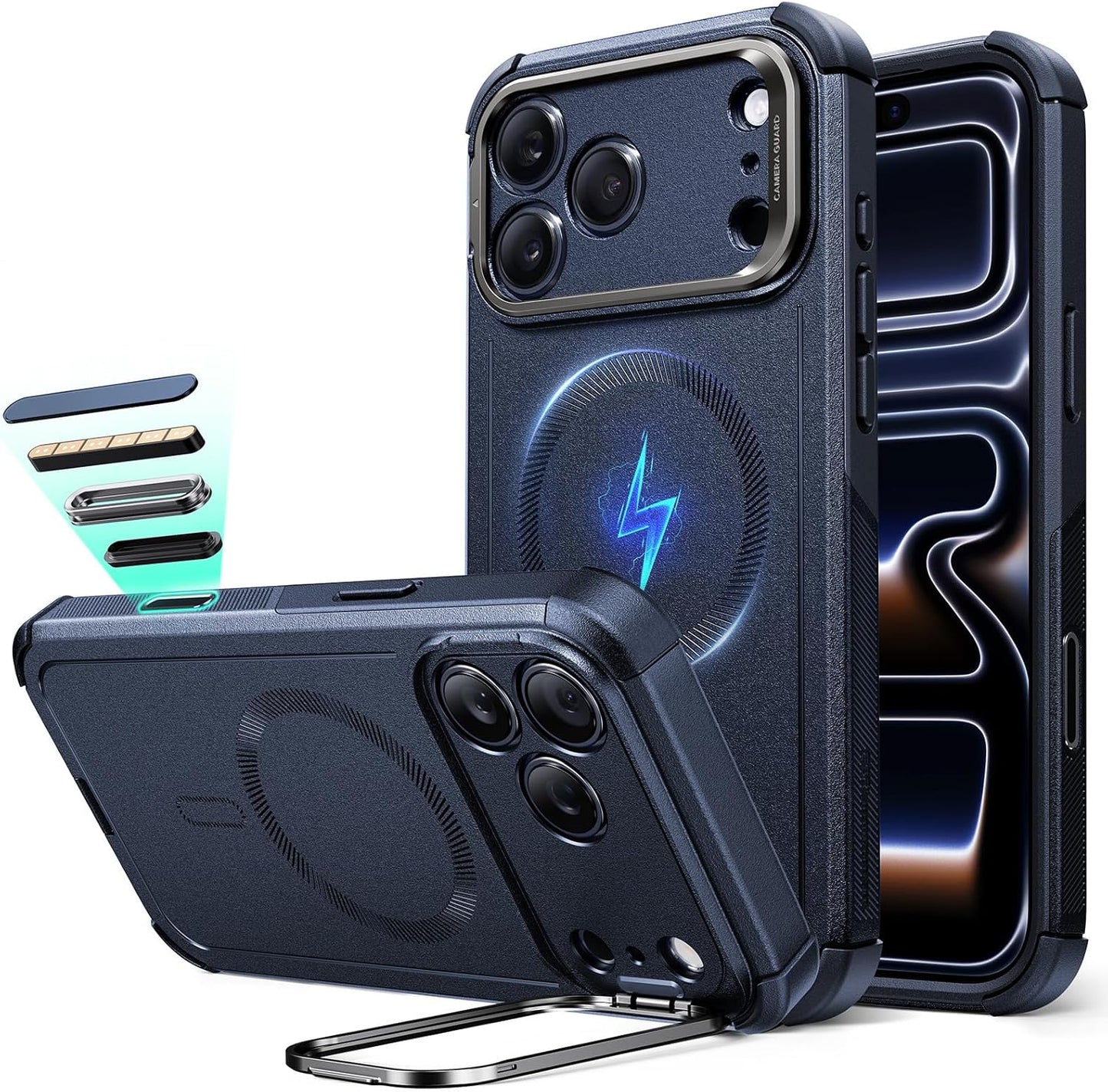 ESR iPhone 17 Pro Case with Stash Stand and Military-Grade Protection