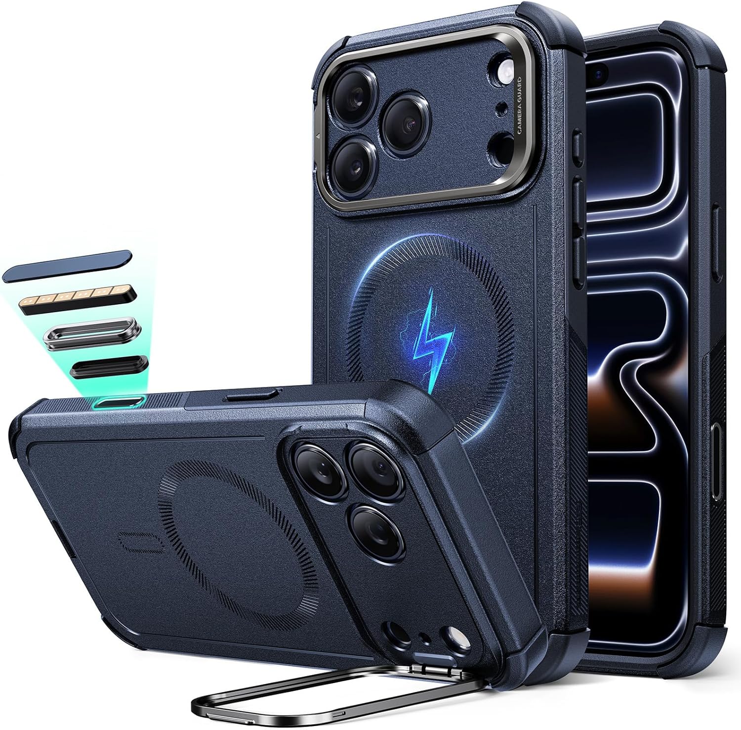 ESR iPhone 17 Pro Case with Stash Stand and Military-Grade Protection