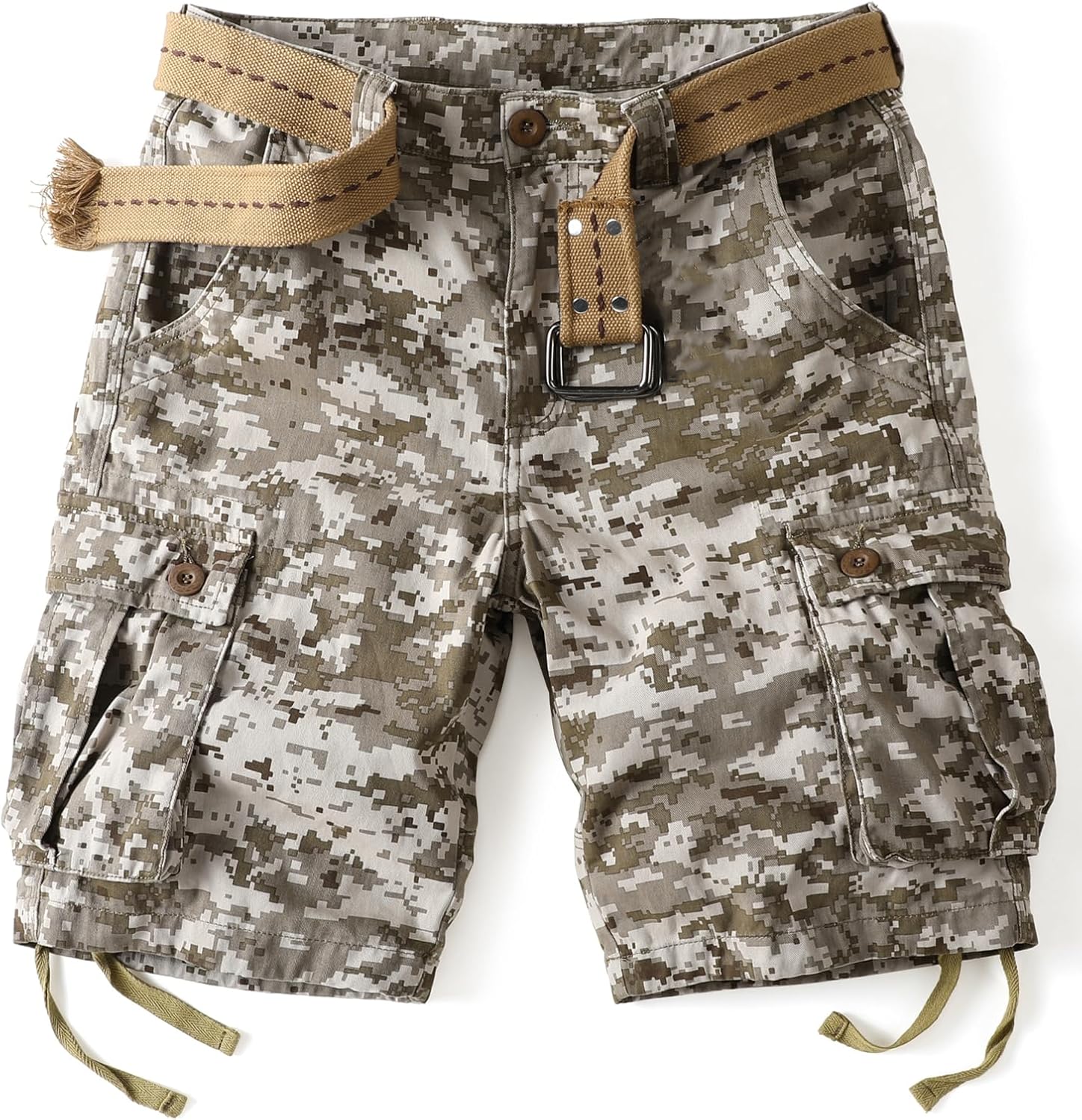 Camo Cargo Shorts for Men - Comfortable Cotton Multi-Pockets
