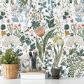 Peel and Stick Vintage Floral Wallpaper 17.3in x 393.7in - Removable
