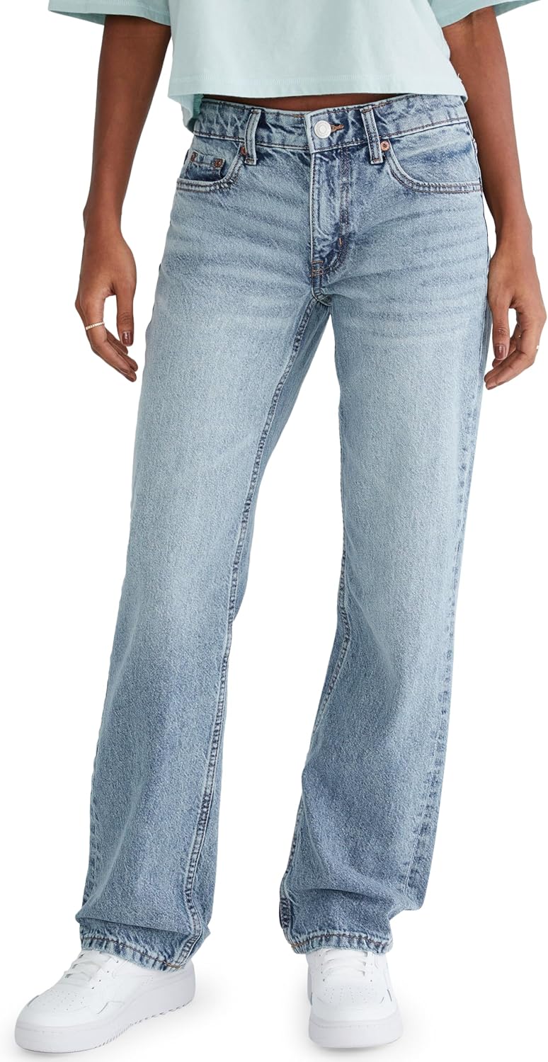 AEROPOSTALE Womens Low Rise Baggy Jean for Vintage Style Lovers