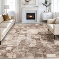Abstract Living Room Rug 9x12 - Modern Washable Soft Area Rug