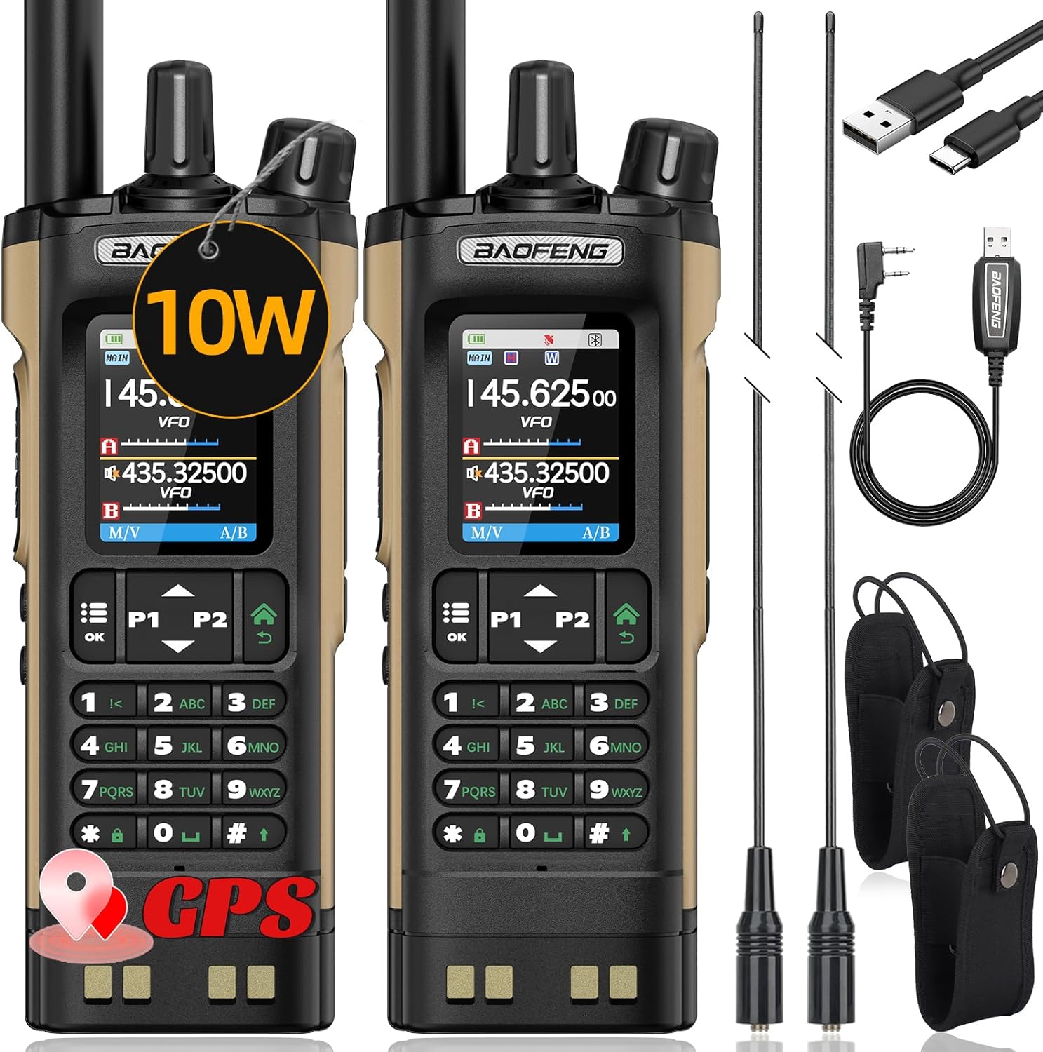BAOFENG Radio UV32 Handheld Walkie Talkies for Long Range Use