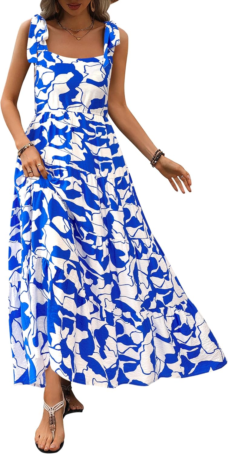 PRETTYGARDEN Summer Floral Maxi Dress for Women 2025 Style