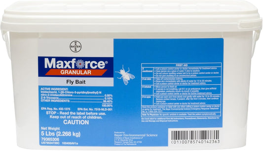 Maxforce Granular Fly Bait for Effective Fly Control 5lb Pail