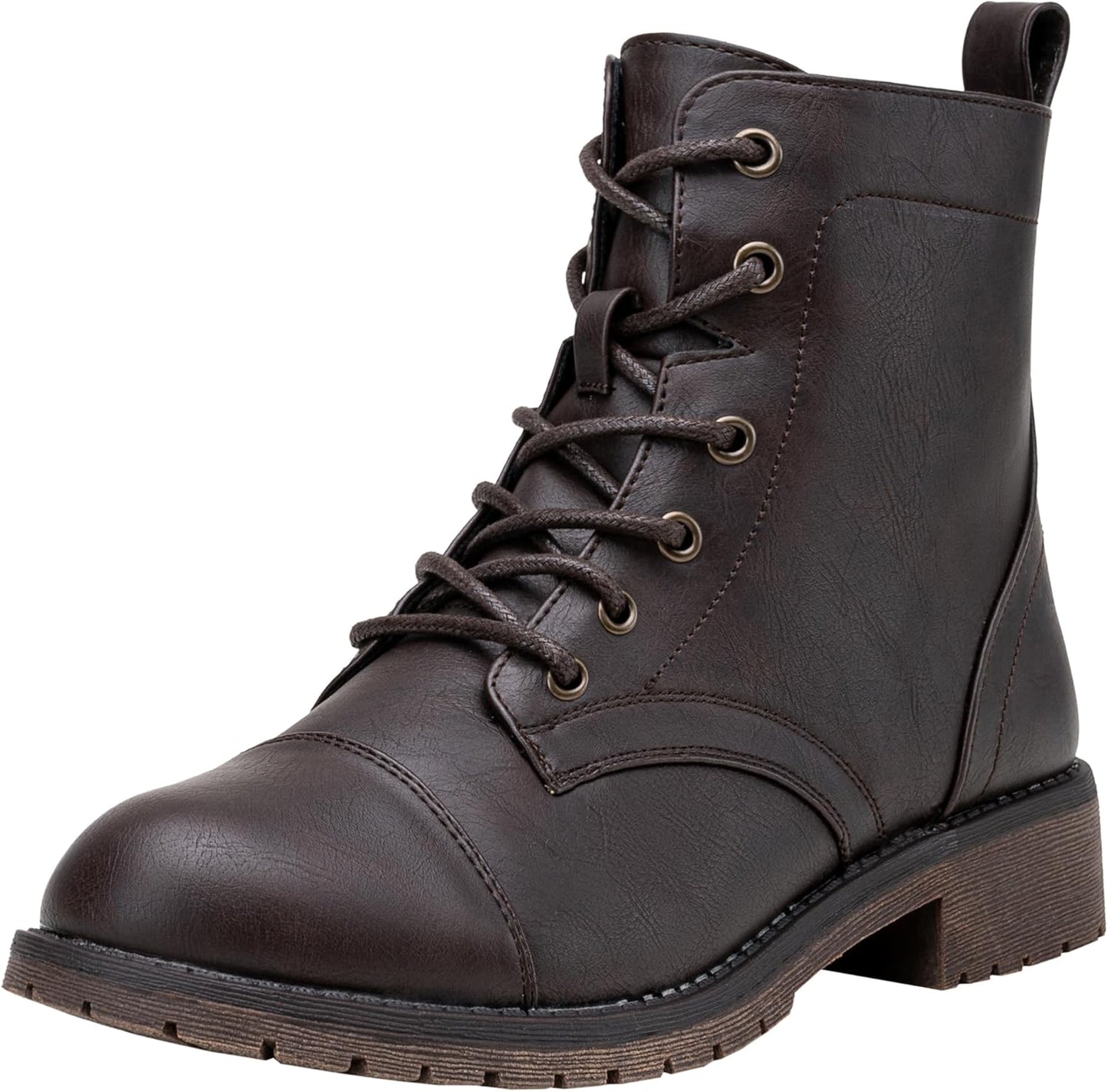 Vepose Women's Ankle Boots Lace Up Combat Booties for Style