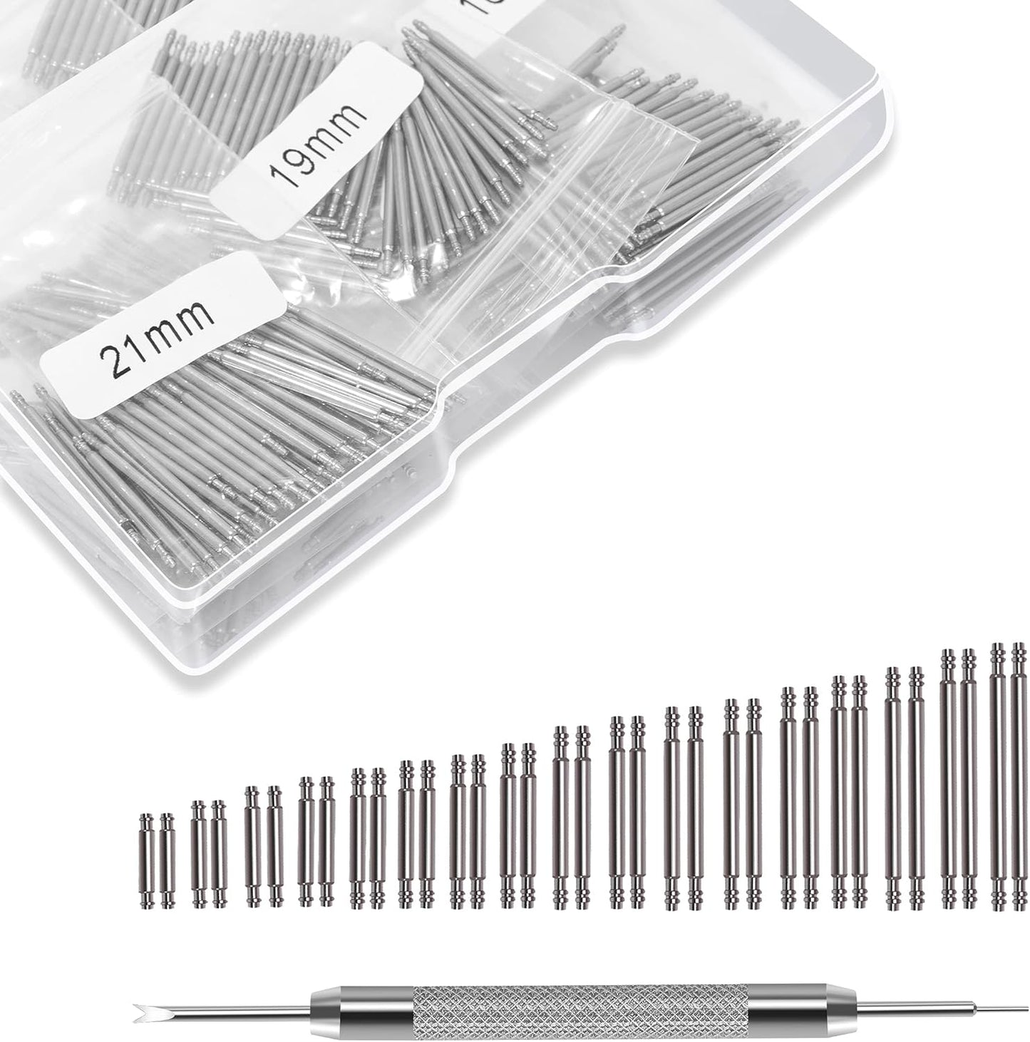 Ginsco Stainless Steel Watch Spring Bars Kit