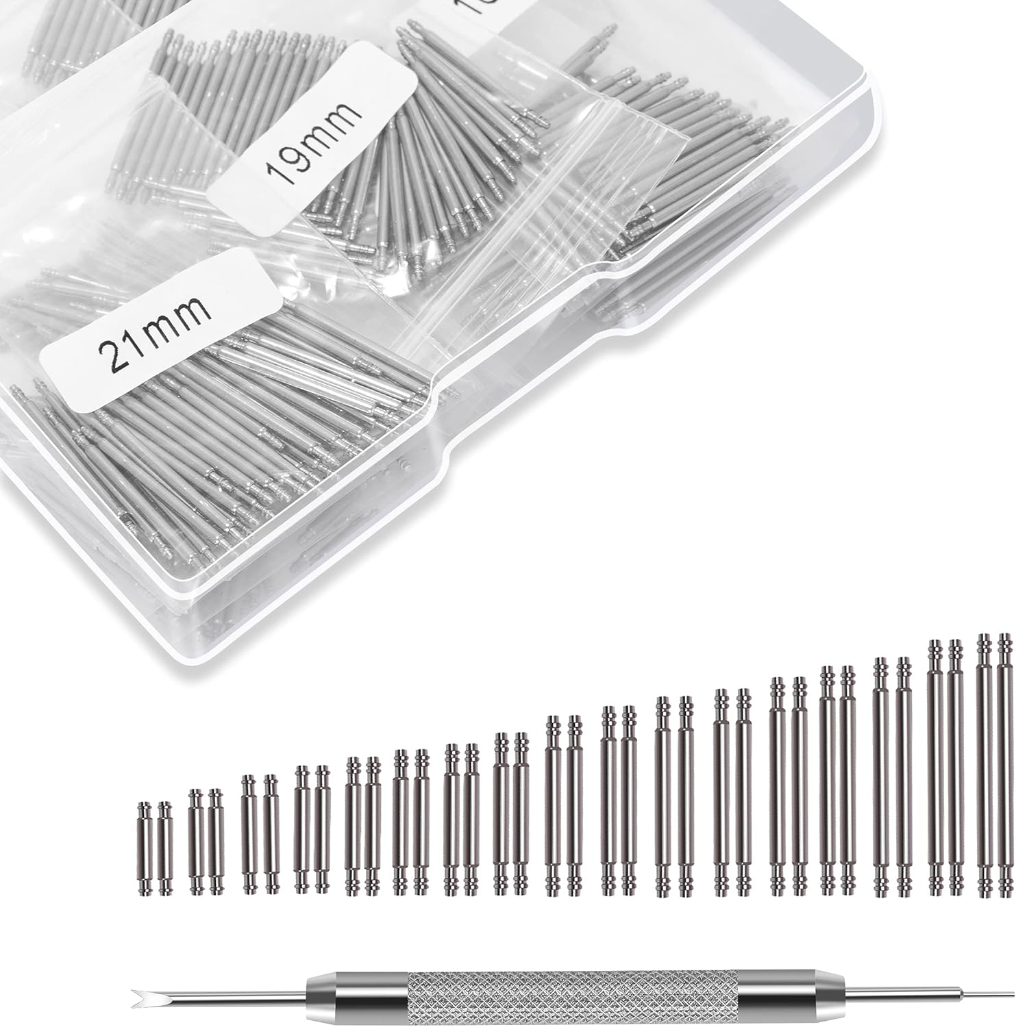 Ginsco Stainless Steel Watch Spring Bars Kit