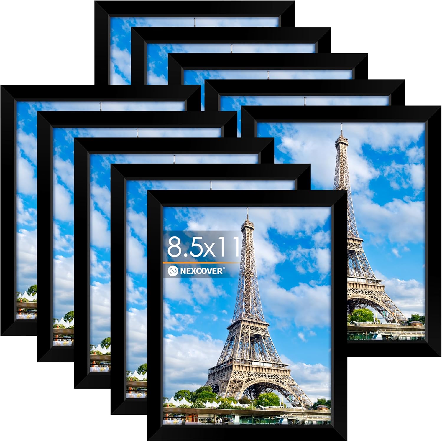 NEXCOVER 8.5 x 11 Picture Frame Set of 10 for Home Decor