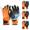 toolant 100% Waterproof Gloves Bulk Pack, 3 Pairs - Warm Winter Work