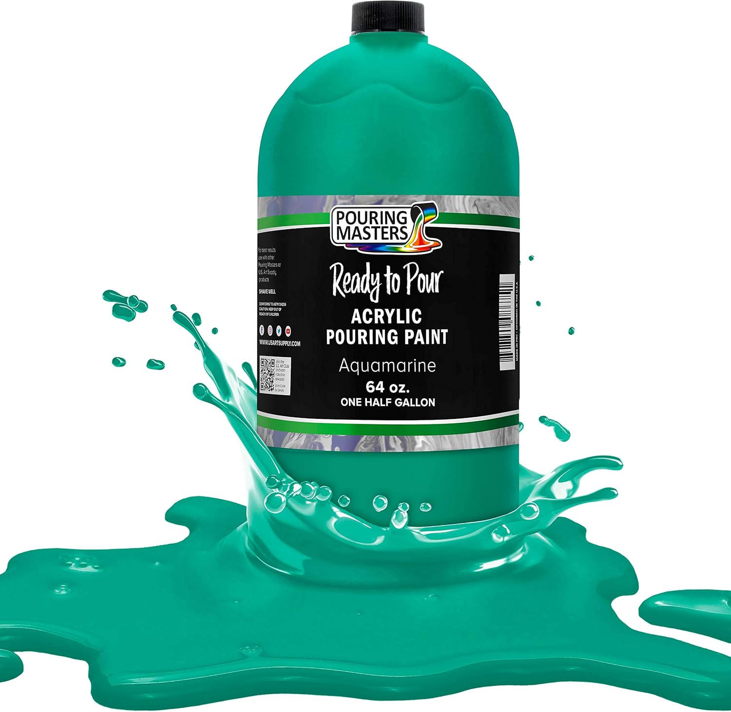 Pouring Masters Aquamarine Acrylic Paint for Fluid Art Projects
