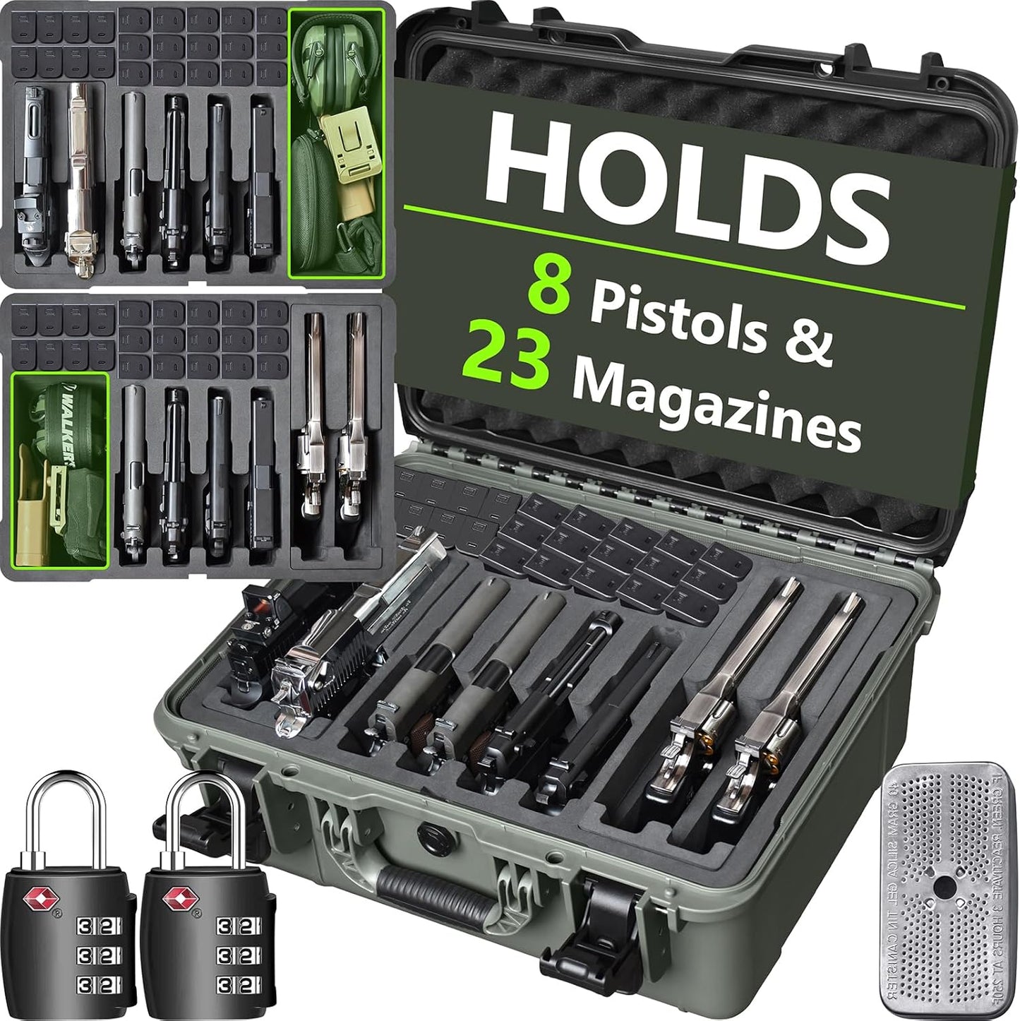 TSA Approved Pistol Gun Case for Multiple Handguns Travel
