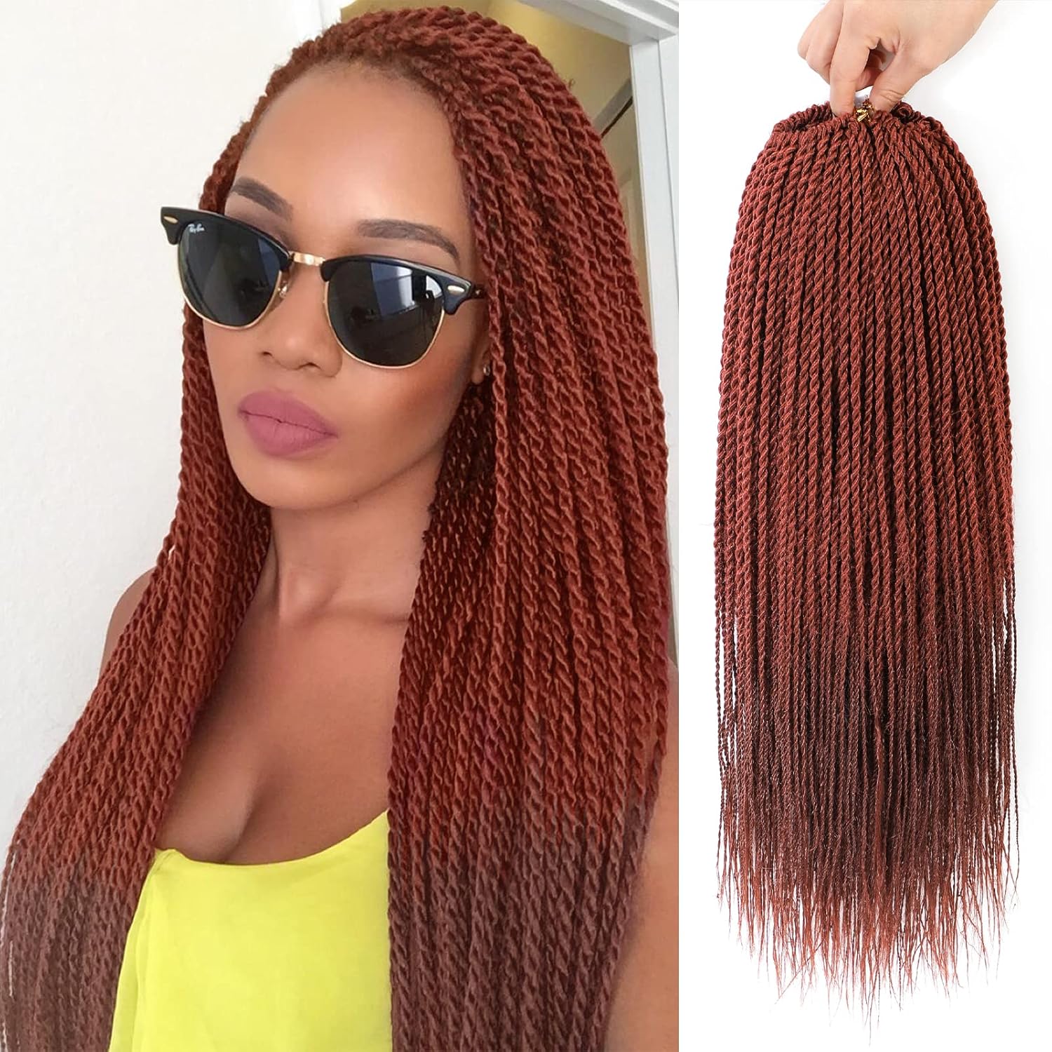 NAYOO Cooper Crochet Hair - 18 Inch Senegalese Twist Styles