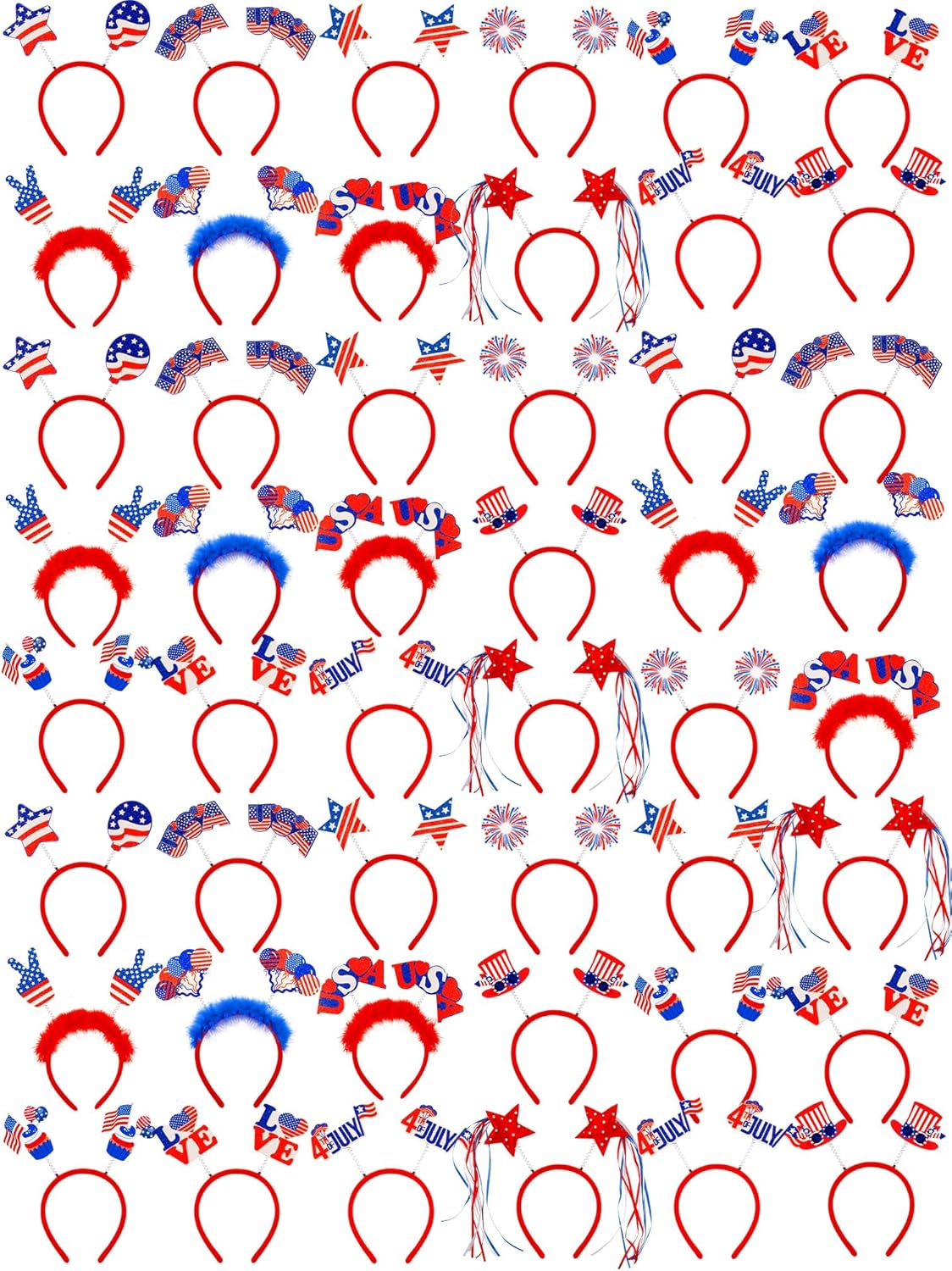 4th of July Patriotic Headbands for Independence Day Fun