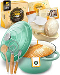 Dutch Oven for Bread Baking - Enameled 5QT Cast Iron Bread Oven