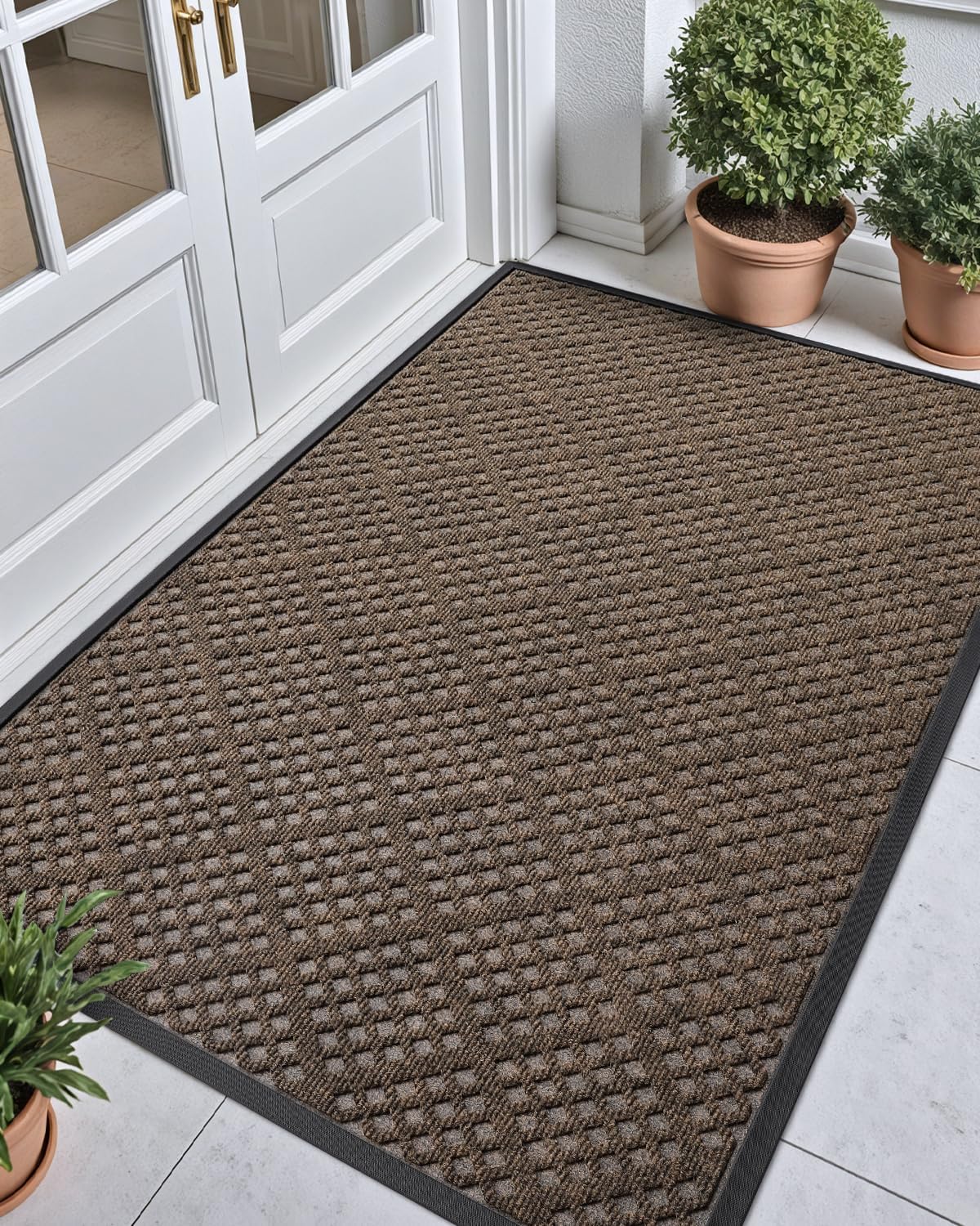 DEXI Door Mat Outside Entrance, 3x5 ft Heavy Duty Welcome Mat