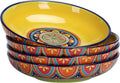 Bico Tunisian Pasta Bowls Set of 4 - 35oz Ceramic Serving Bowls