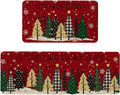 Christmas Tree Kitchen Rugs and Mats Set of 2 - Washing Machine