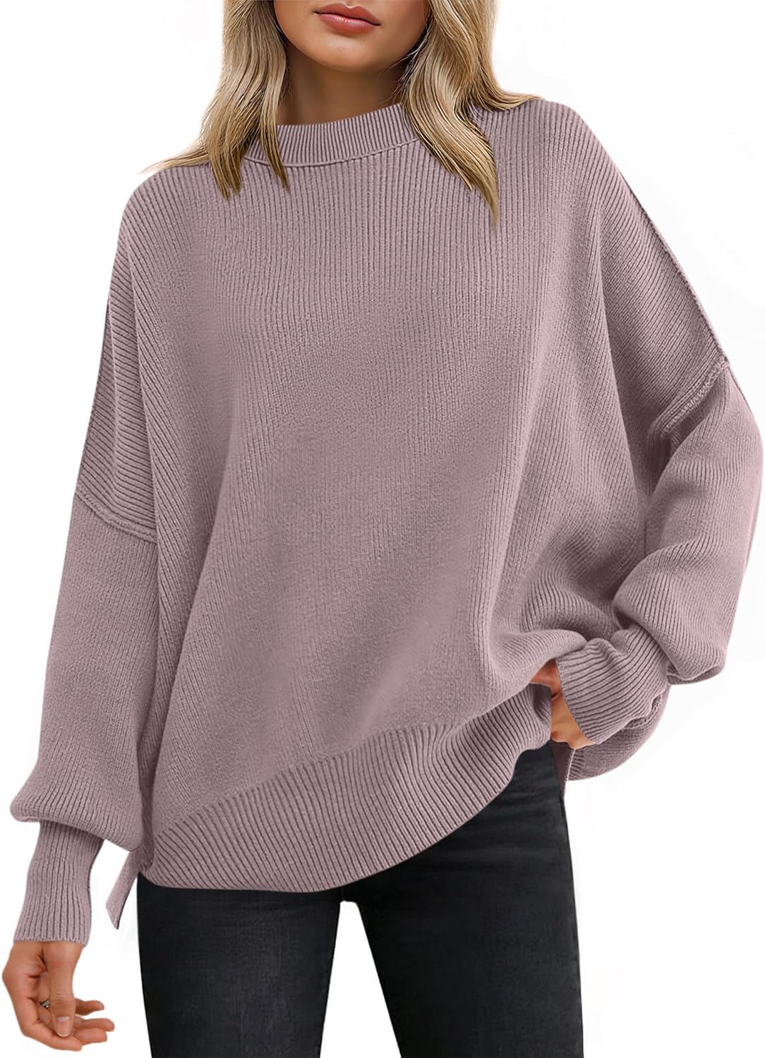 Oversized Women Sweaters Batwing Long Sleeve Casual Knit Top