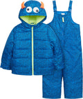 Boys' Snowsuit Jacket and Bib Set - Warm Insulated Monster Design