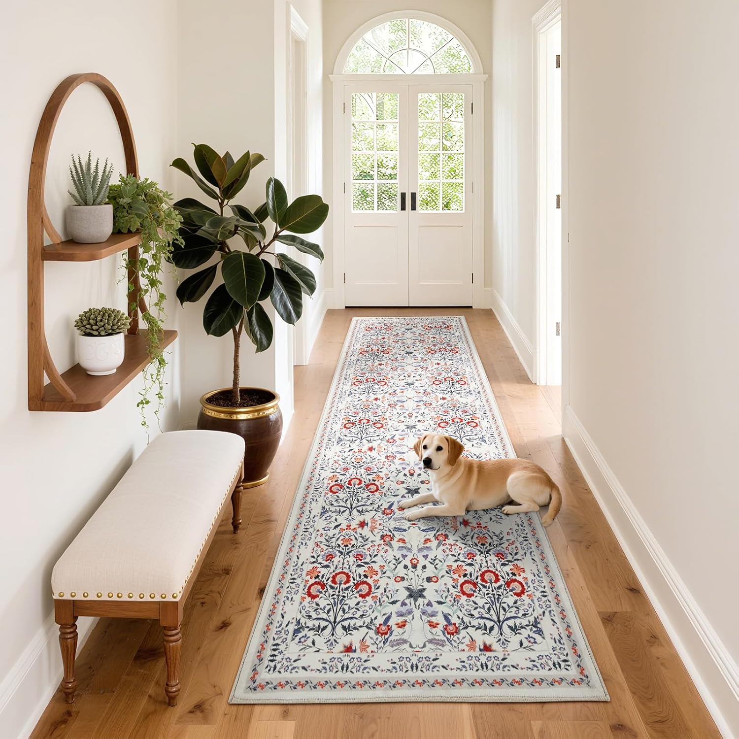 Area Rug Washable Runner for Bedroom and Kitchen, Soft and Non-Slip