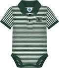 Soft striped polo bodysuit for infants by Creative Knitwear