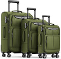 SHOWKOO Luggage Sets 3 Piece Softside Expandable Suitcases