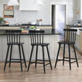 Windsor Wooden Bar Stools Set of 3 - Classic Counter Height Comfort